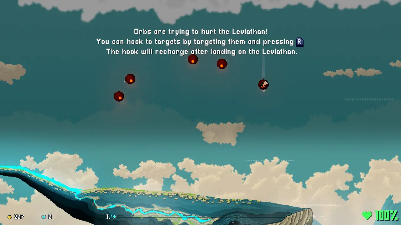 Skies Above leviathan being attacked by orbs screenshot