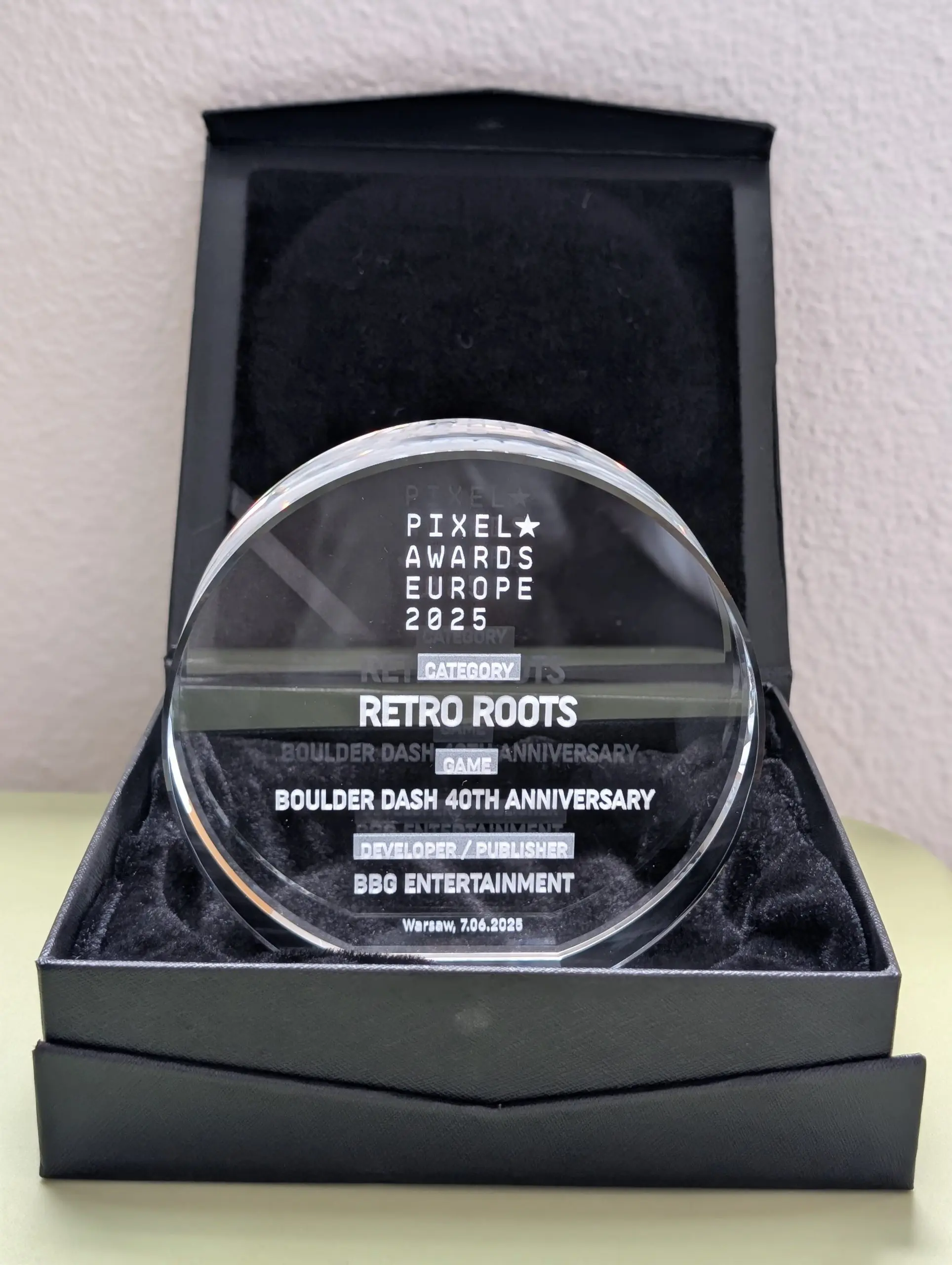 boulder dash retro roots award