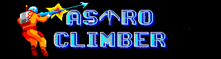 Astro Climber text and character