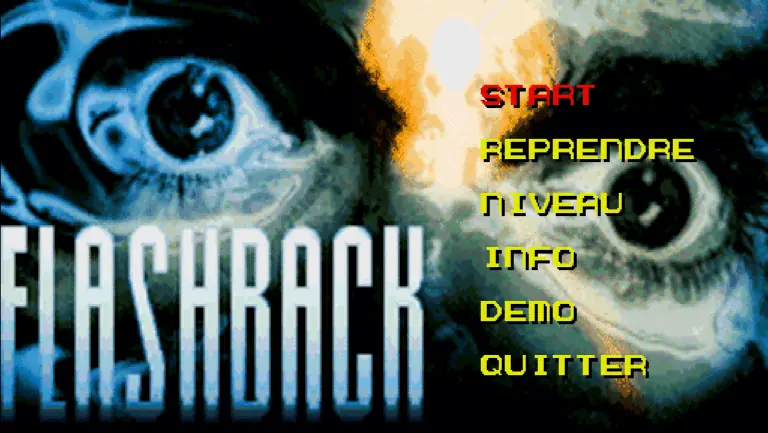 Flashback Saturn title screen