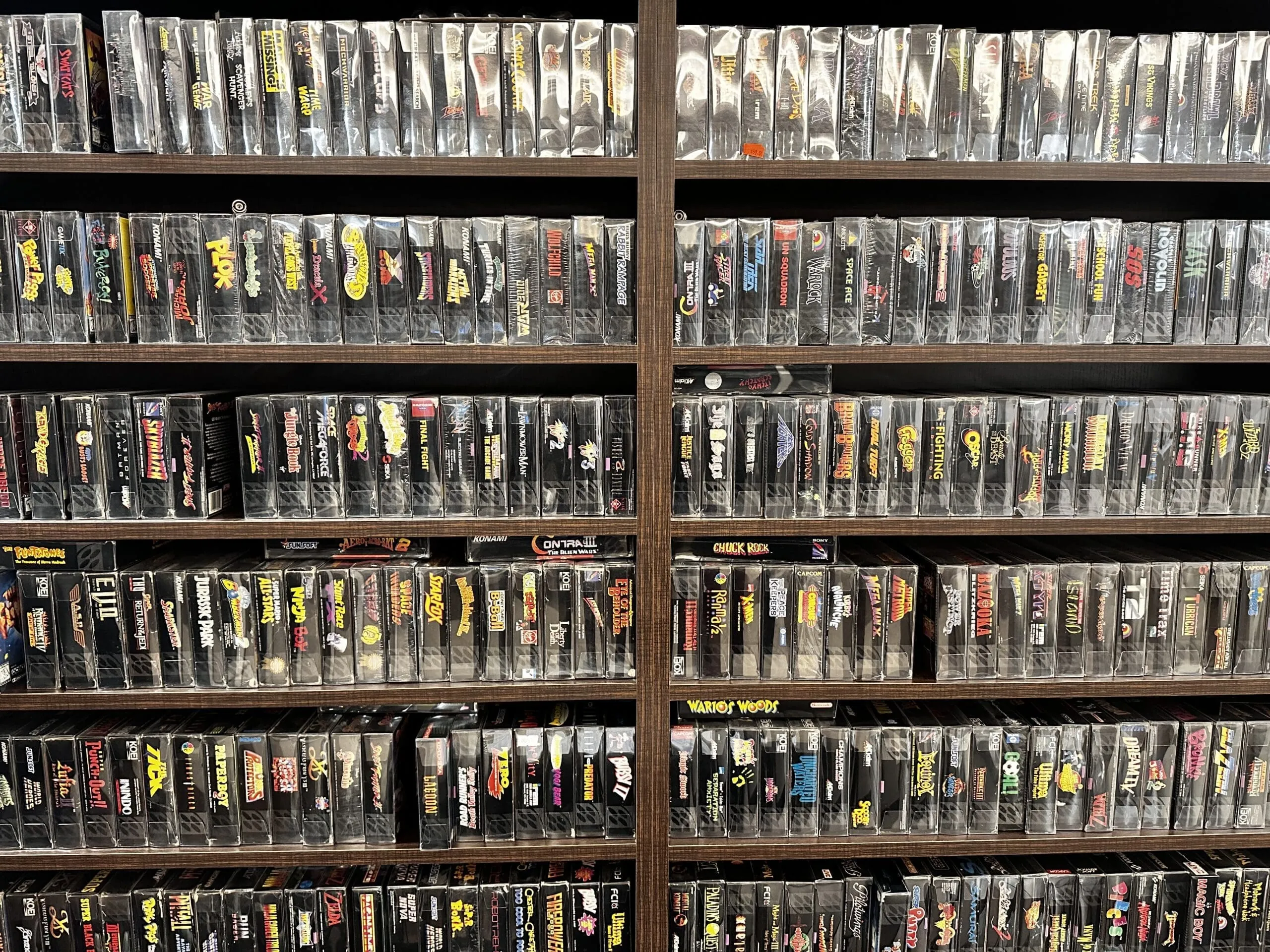 Super Nintendo Game Wall