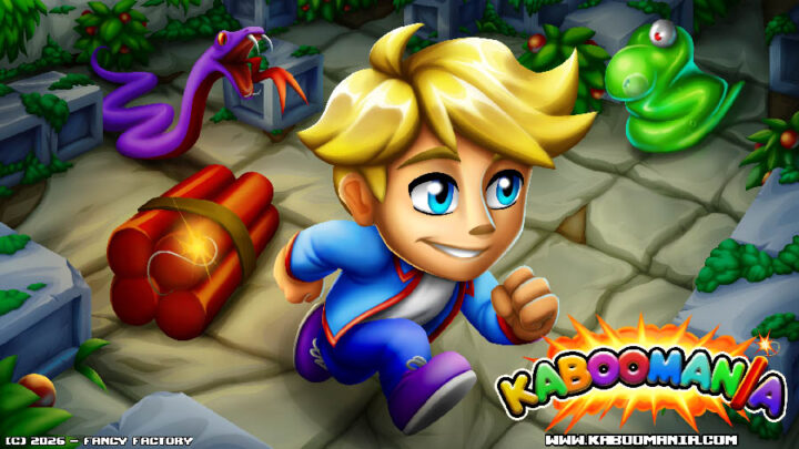 cartooon image of Kaboomania character with dynamite