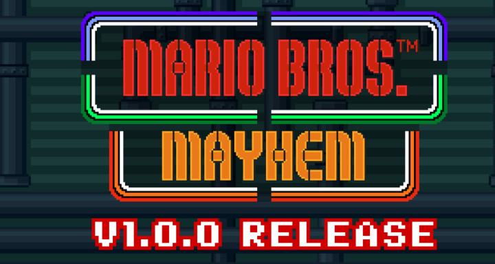 Mario Bros. Mayhem logo