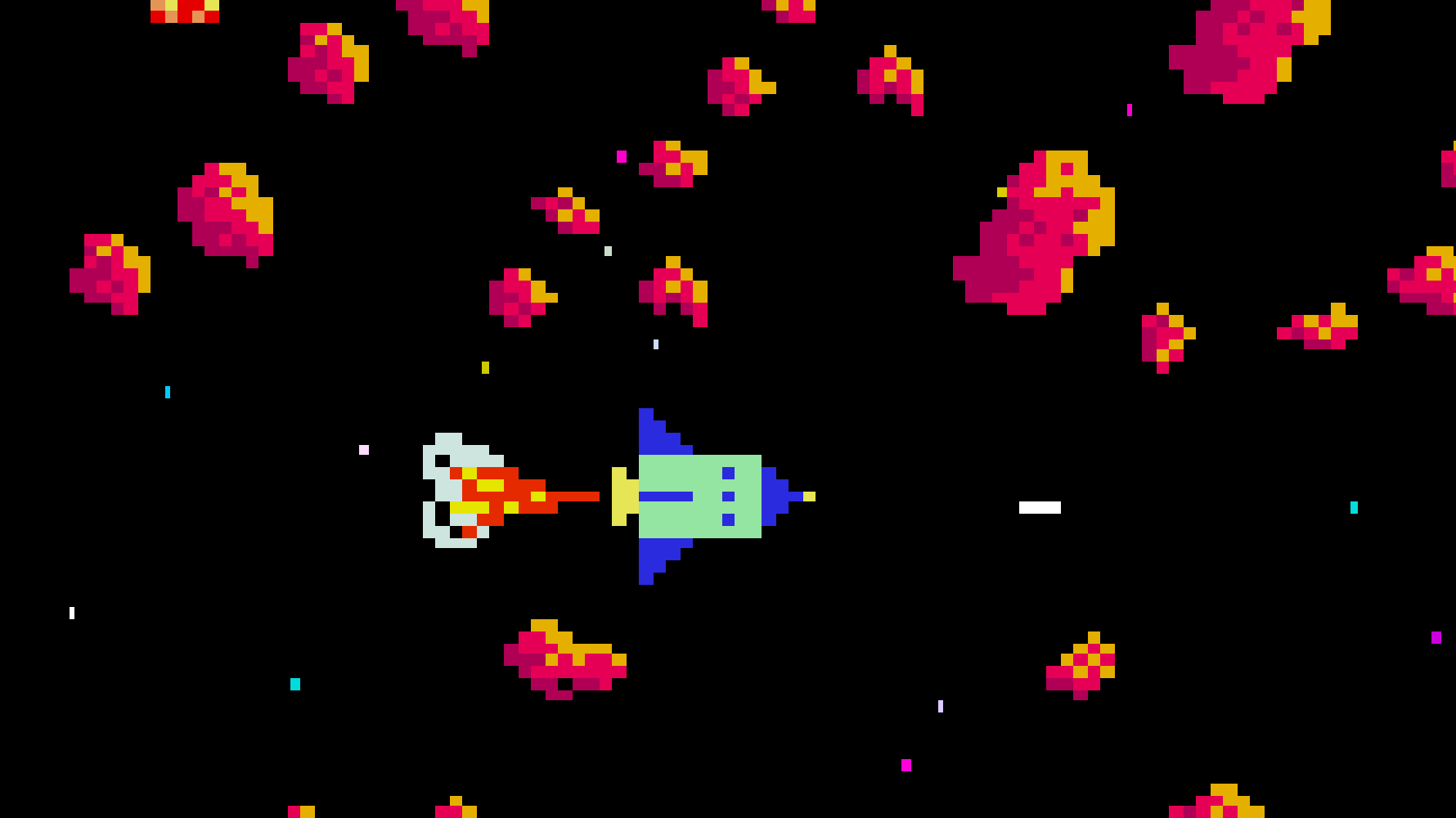 Moon Shuttle screenshot with a shuttle and rocks