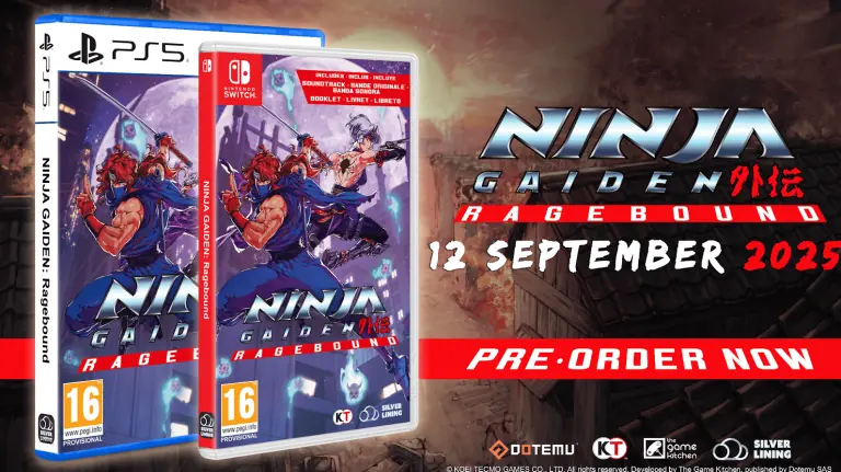 Ninja Gaiden: Ragebound packshots for Switch & PS5