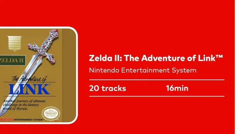 Nintendo Music Zelda 2 packshots