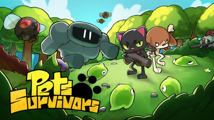 Pets Survivors logo and characters