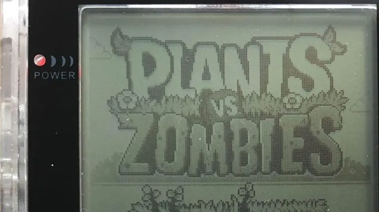 Plants vs. Zombies running on a Game Boy