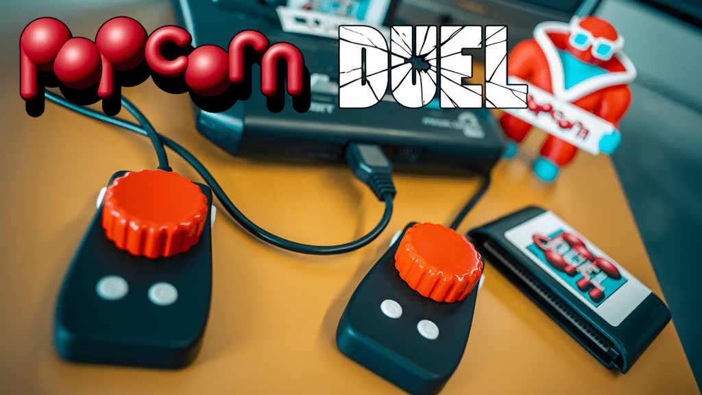 PopCorn Duel spinner controllers and cartridge