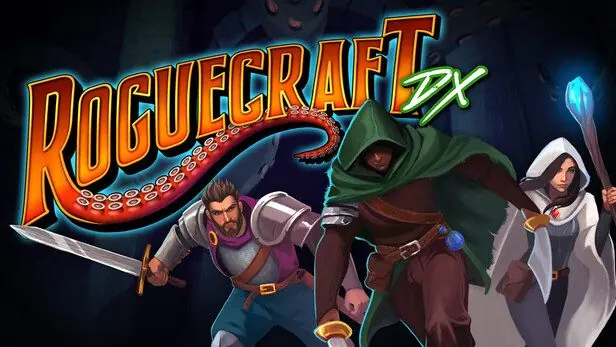 Roguecraft DX logo and characters