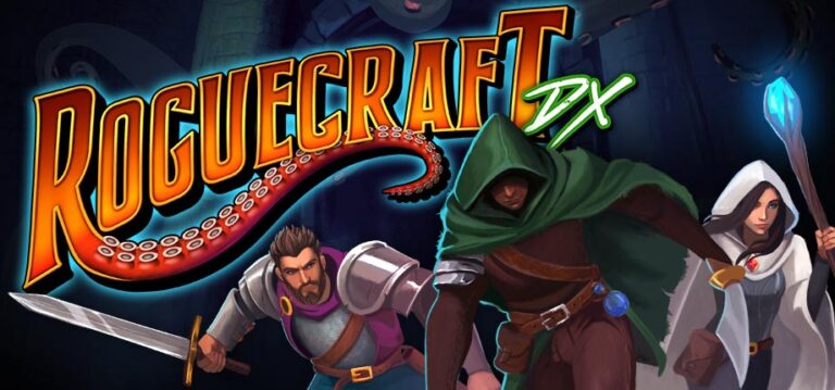 Roguecraft DX logo and characters