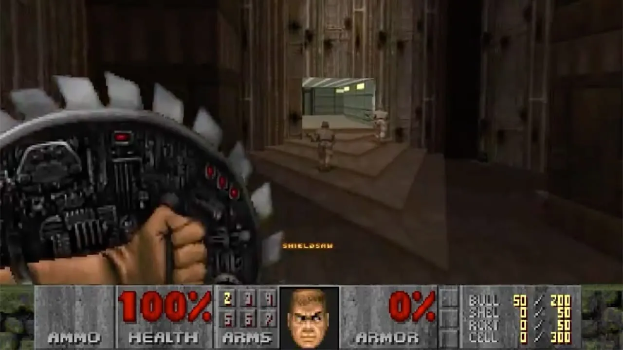 One Modder Makes Shield Saw a Playable Weapon in Original DOOM.