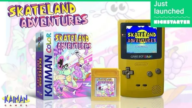 Skateland Adventures on GBC and cart.