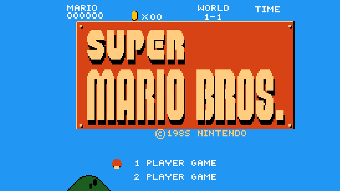 Super Mario Bros. title screen