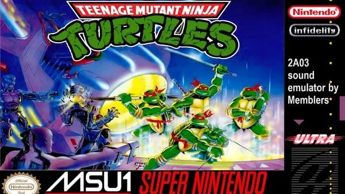 Teenage Mutant Ninja Turtles SNES box art