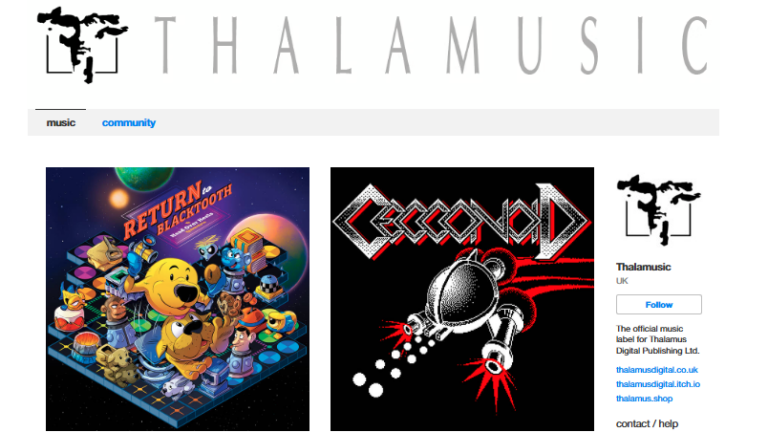 Thalamusic Bandcamp releases and logo