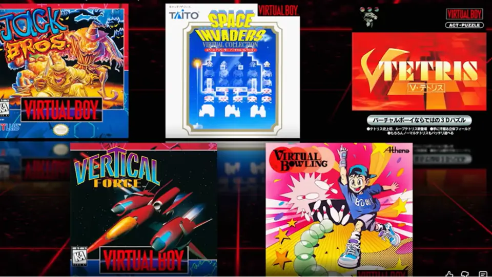 Virtual Boy Switch Online May 2026 game packshots