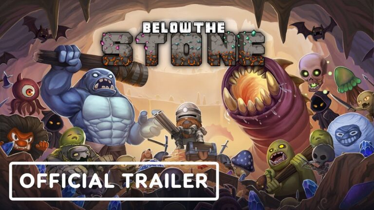 below the stone