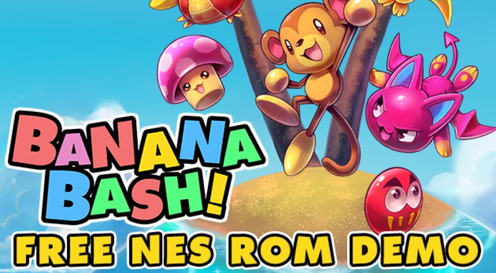 Banana Bash NES demo graphic