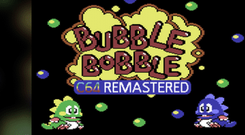 Bubble Bobble C64 Remastered title screen