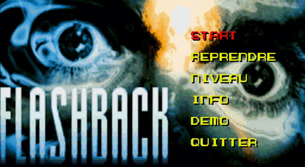 Flashback Saturn title screen