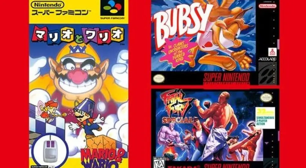 Mario & Wario, Fatal Fury Special & Busby Switch Online packshots
