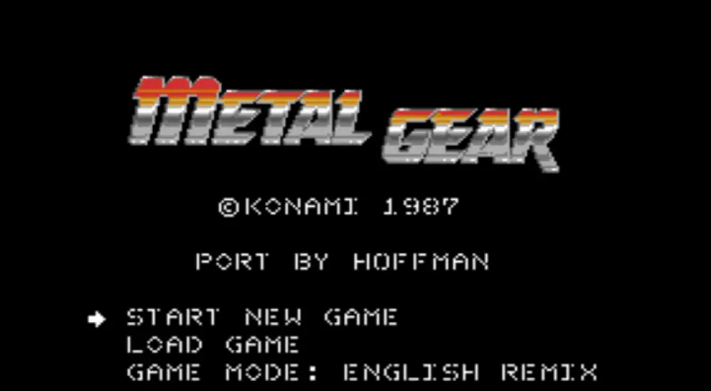 Metal Gear Genesis title screen