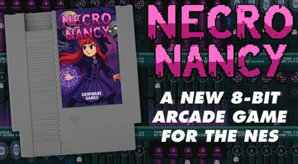 Necro Nancy logo and NES cart