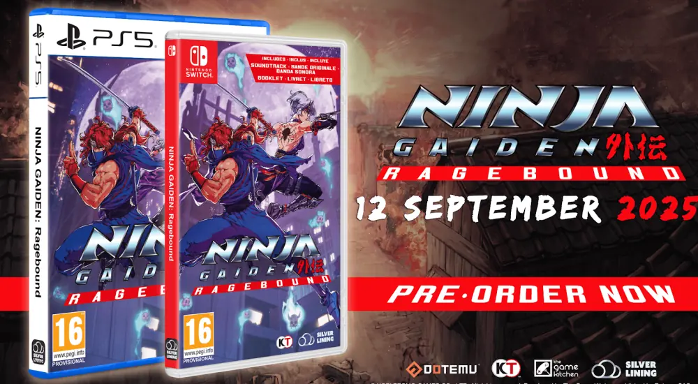 Ninja Gaiden: Ragebound packshots for Switch & PS5