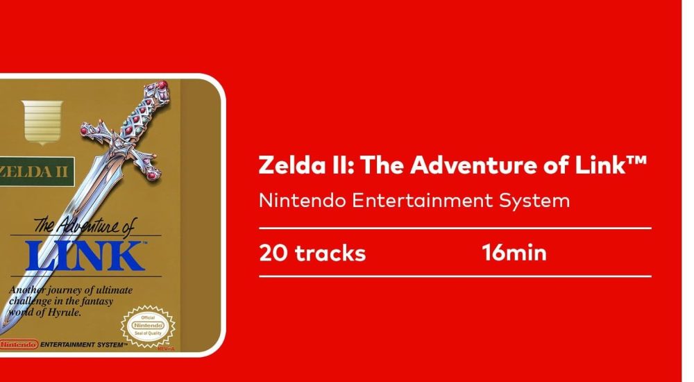 Nintendo Music Zelda 2 packshots