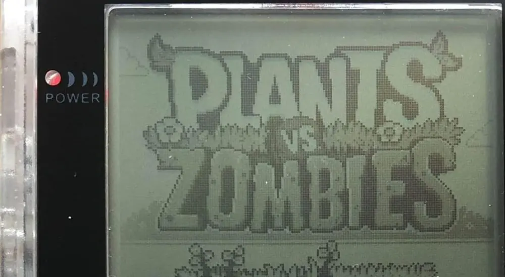 Plants vs. Zombies running on a Game Boy