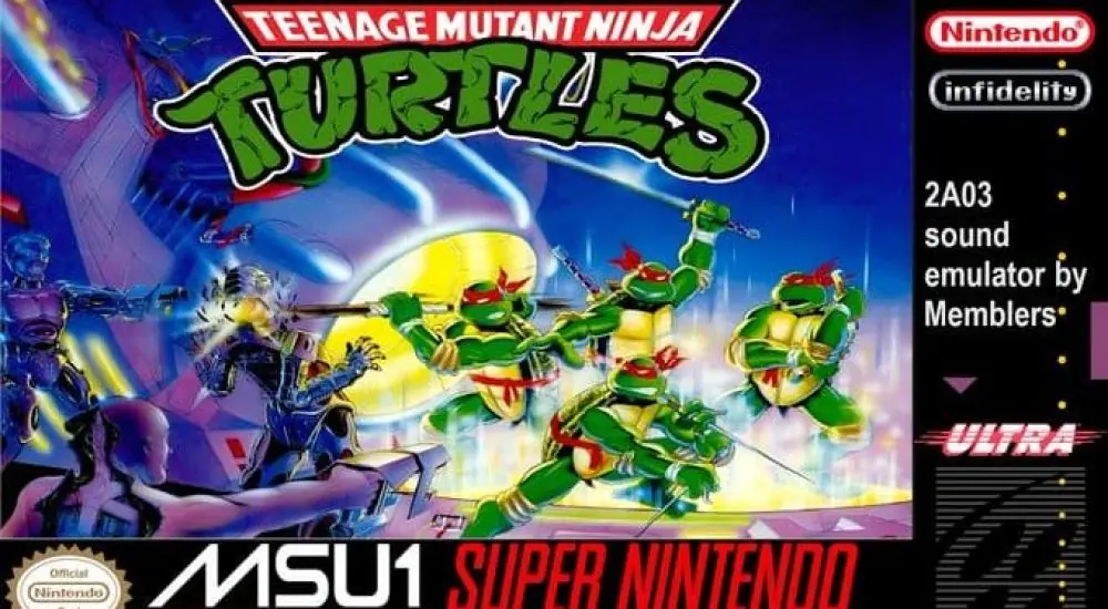 Teenage Mutant Ninja Turtles SNES box art