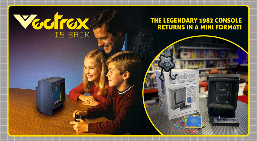 Vectrex Mini being played by family