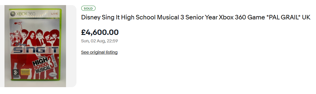 Xbox 360 Disney Sing It Game Sells For Over $6,000 On eBay